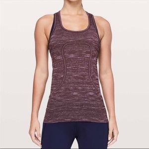 Lululemon Swiftly Tech Racerback Tank in Dark Adobe & White